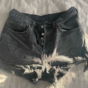Levi black jean shorts
